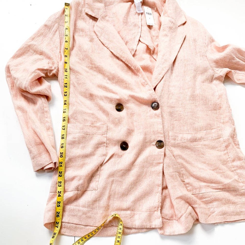 NWT anthropologie pink kaye blazer +front pockets - Picture 3 of 5